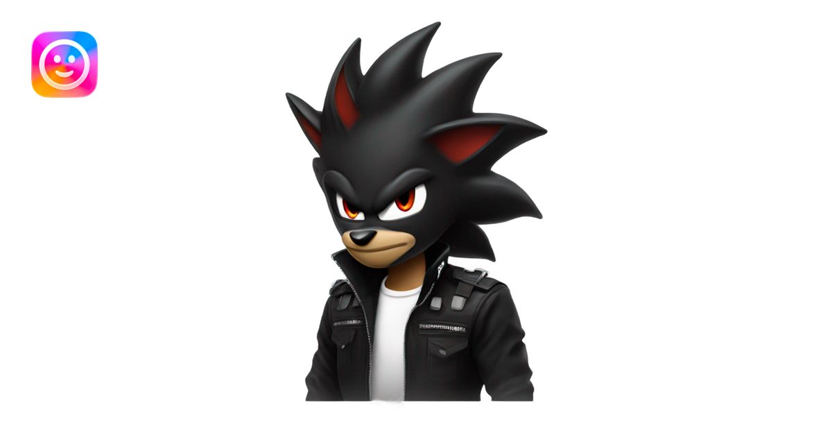 Shadow the hedgehog with rizz tongue emoji | AI Emoji Generator