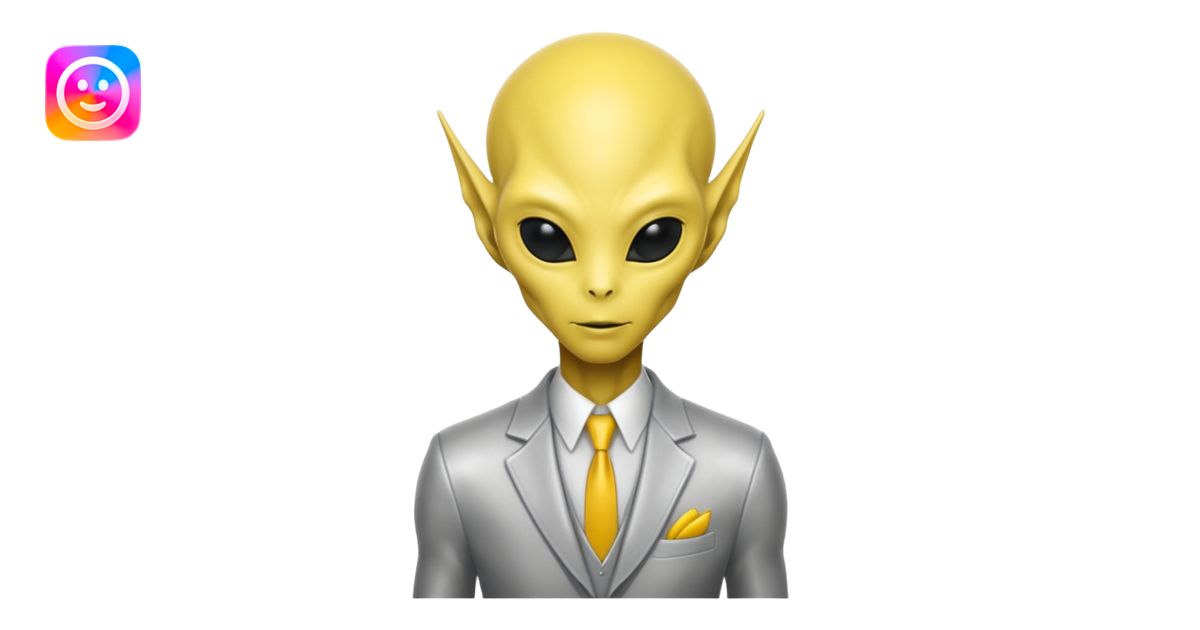 alien with yellow skin, Half body. emoji | AI Emoji Generator