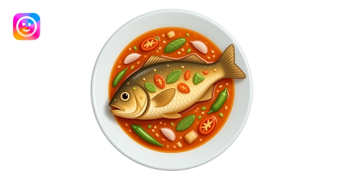 Spicy Fish Dish emoji | AI Emoji Generator