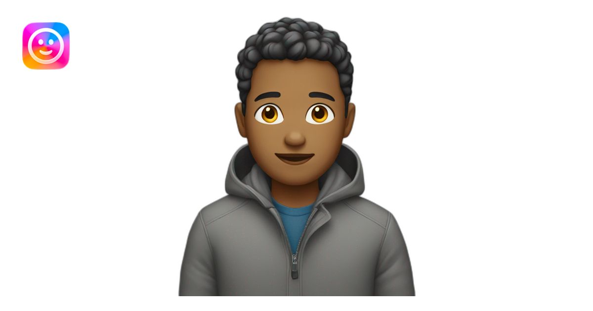 boy woth grey coat emoji | AI Emoji Generator