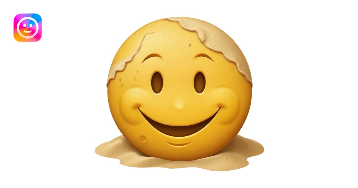 A smiley face getting sendy emoji | AI Emoji Generator