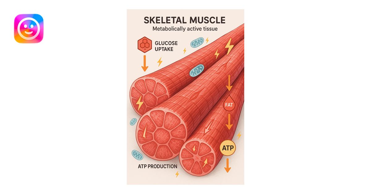 a highly detailed cross-section of human skeletal muscle fibers, shown ...