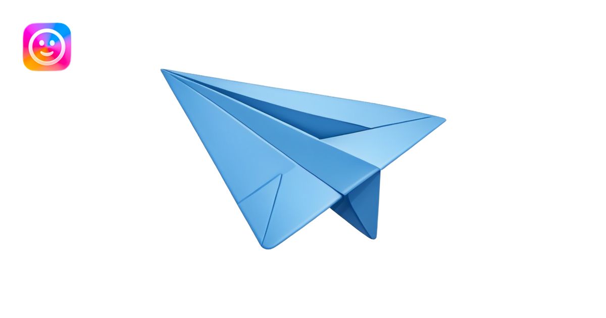 Telegram app logo with paper airplane icon emoji | AI Emoji Generator