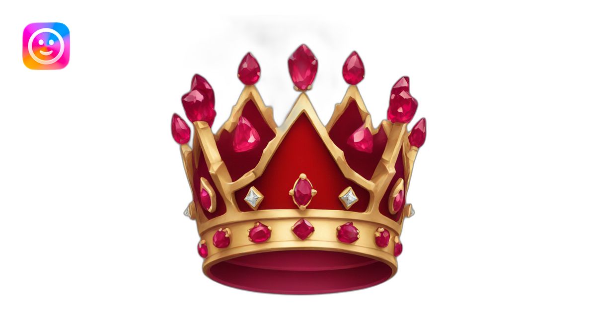 Red ruby crown emoji | AI Emoji Generator