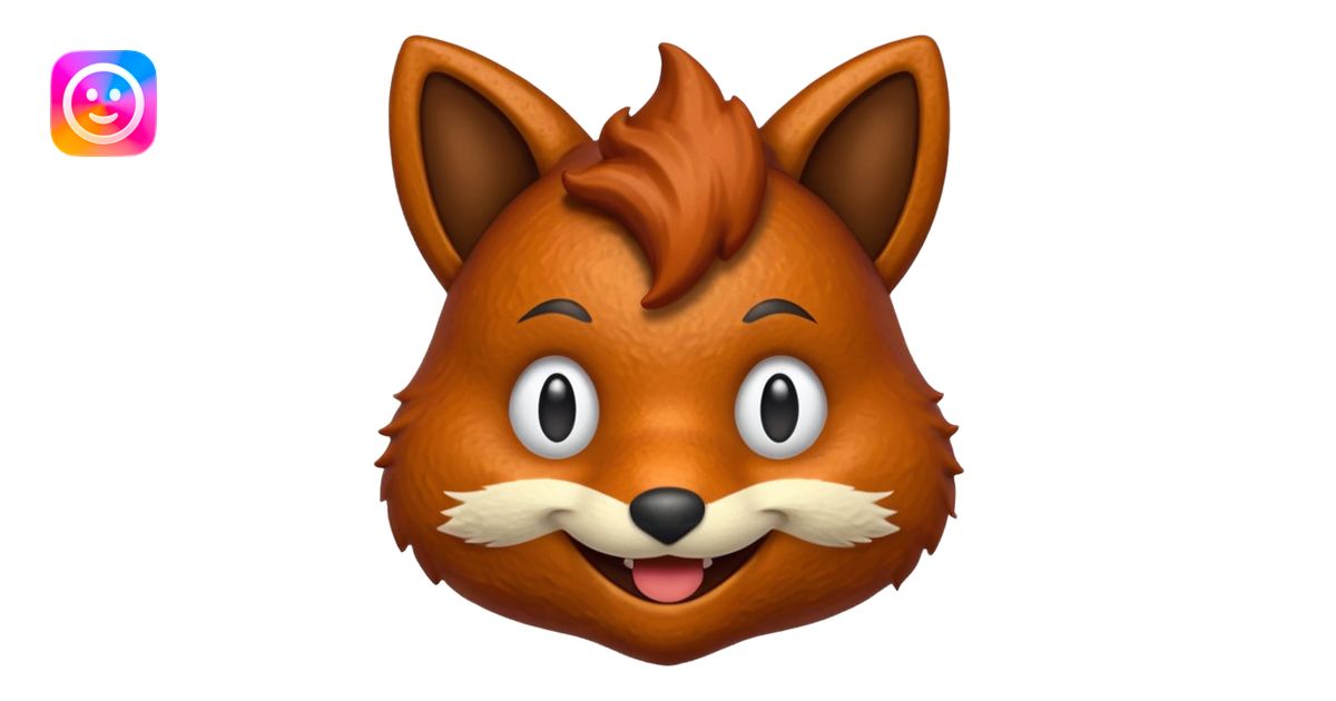 the 💩 emoji crossed with the gitlab fox logo emoji | AI Emoji Generator