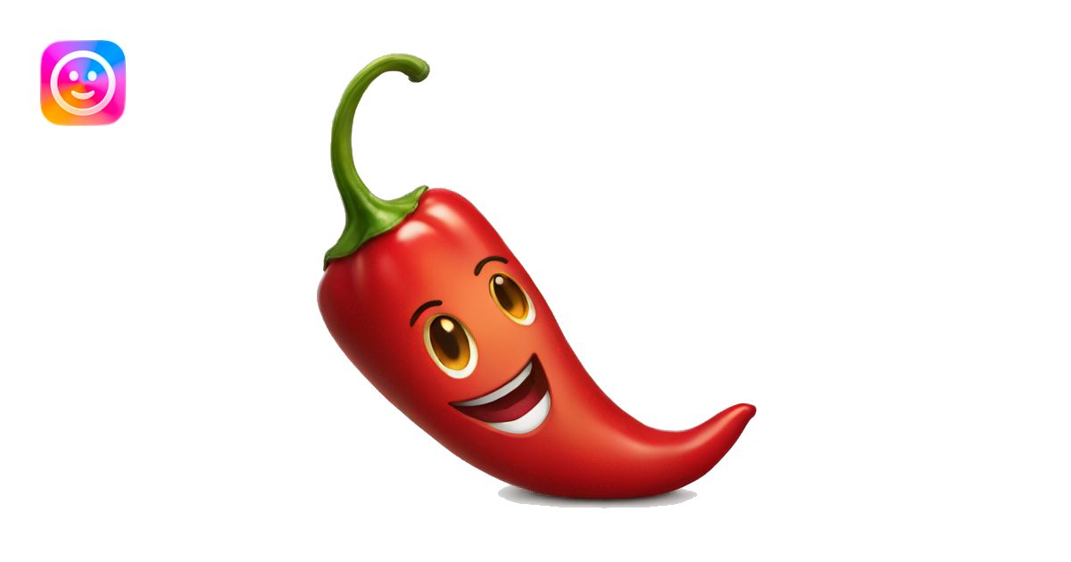 red chili pepper smiling emoji | AI Emoji Generator