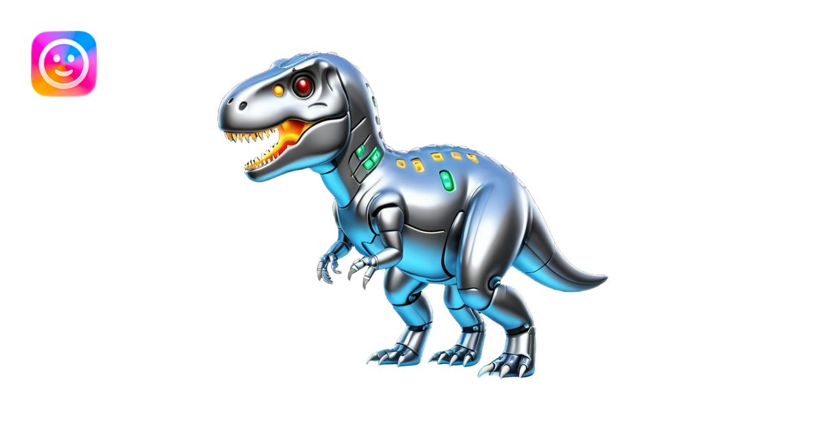 I want an icon combining a t-rex with AI emoji | AI Emoji Generator