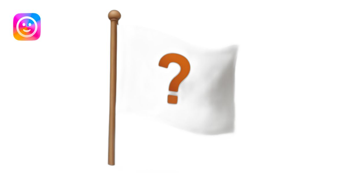 blank flag with a question mark in the center emoji | AI Emoji Generator