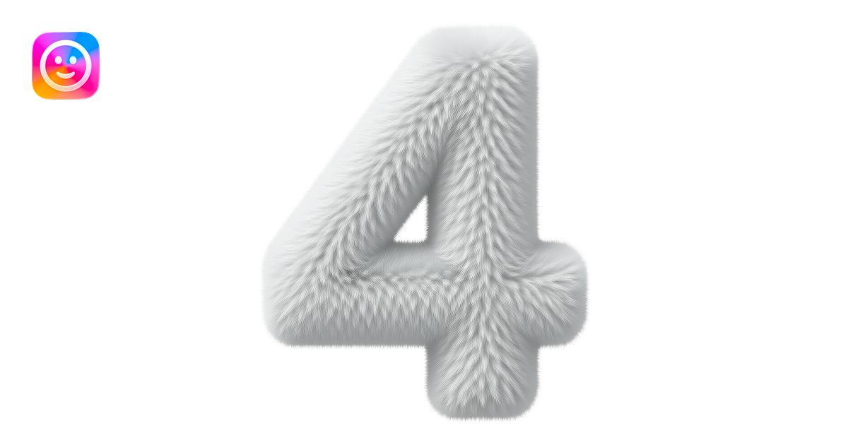 3D rendering, fluffy white letter 