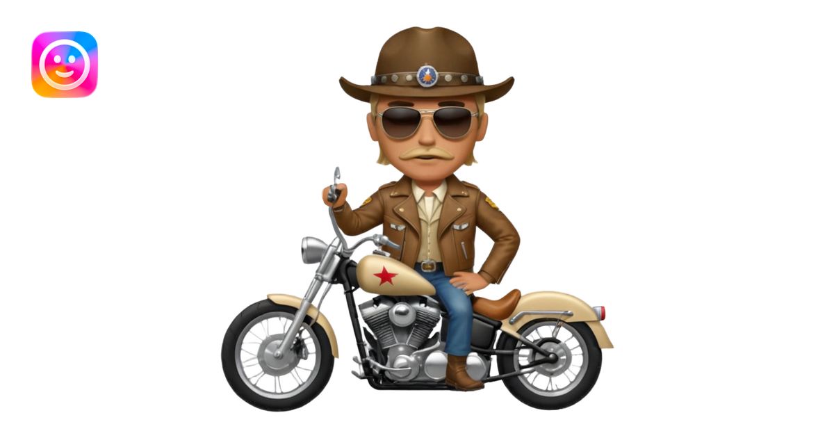 easy rider breaker morant on chopper motorcycle emoji | AI Emoji Generator
