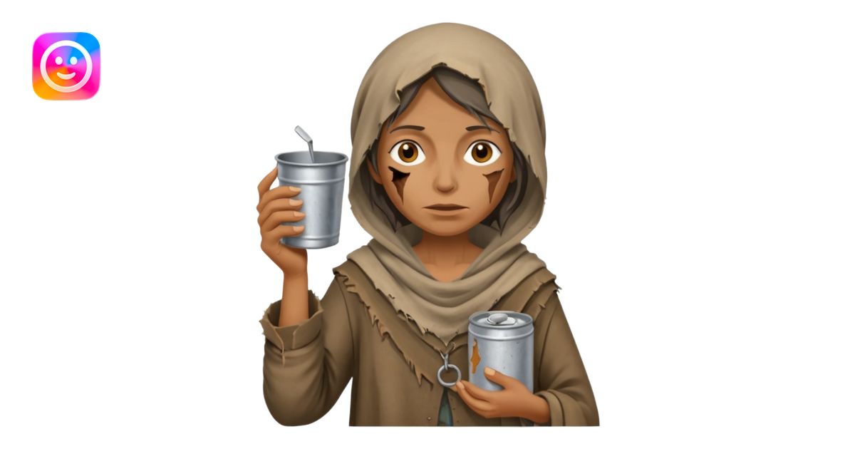 begger woman emoji | AI Emoji Generator