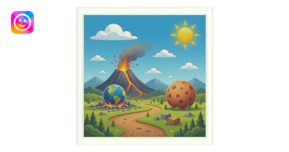 Vulcan (planet that crashed into mercury) emoji | AI Emoji Generator