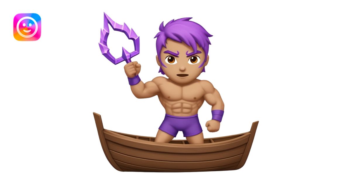 an animated gif emoji of a buff purple lightning bolt sailing away on a ...