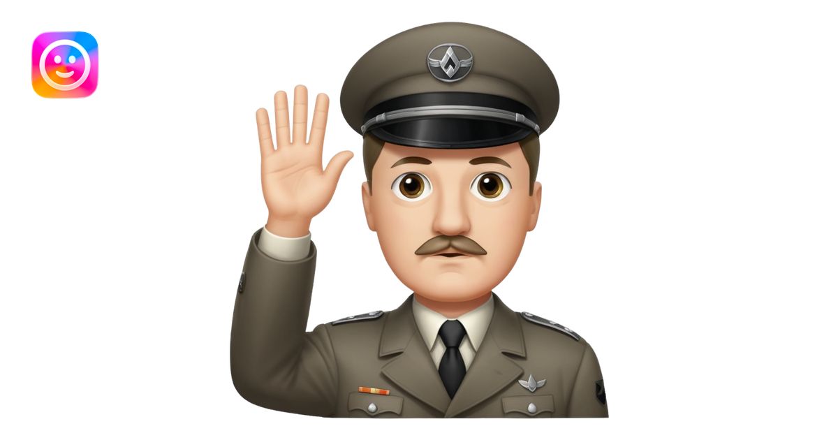 Hitler raising one hand straight up like a salute emoji | AI Emoji ...