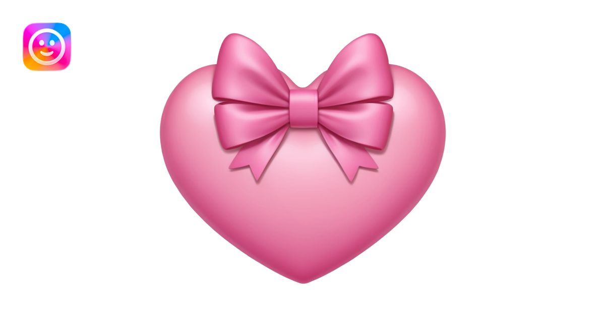 Coração e laço rosa emoji | AI Emoji Generator