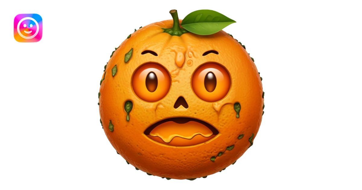 i want a rotten orange emoji. emoji | AI Emoji Generator