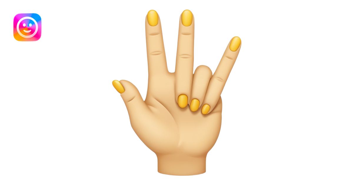 A minimal, emoji-style hand icon similar to the classic middle finger ...