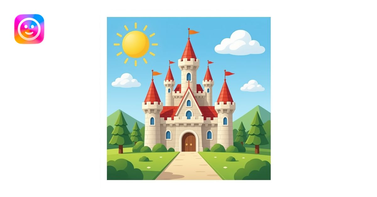 CARTOON CASTLE emoji | AI Emoji Generator