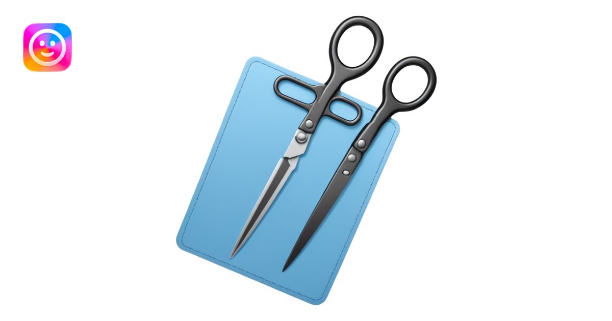 Floating black Scissors cutting a light blue military ID card in 2 ...