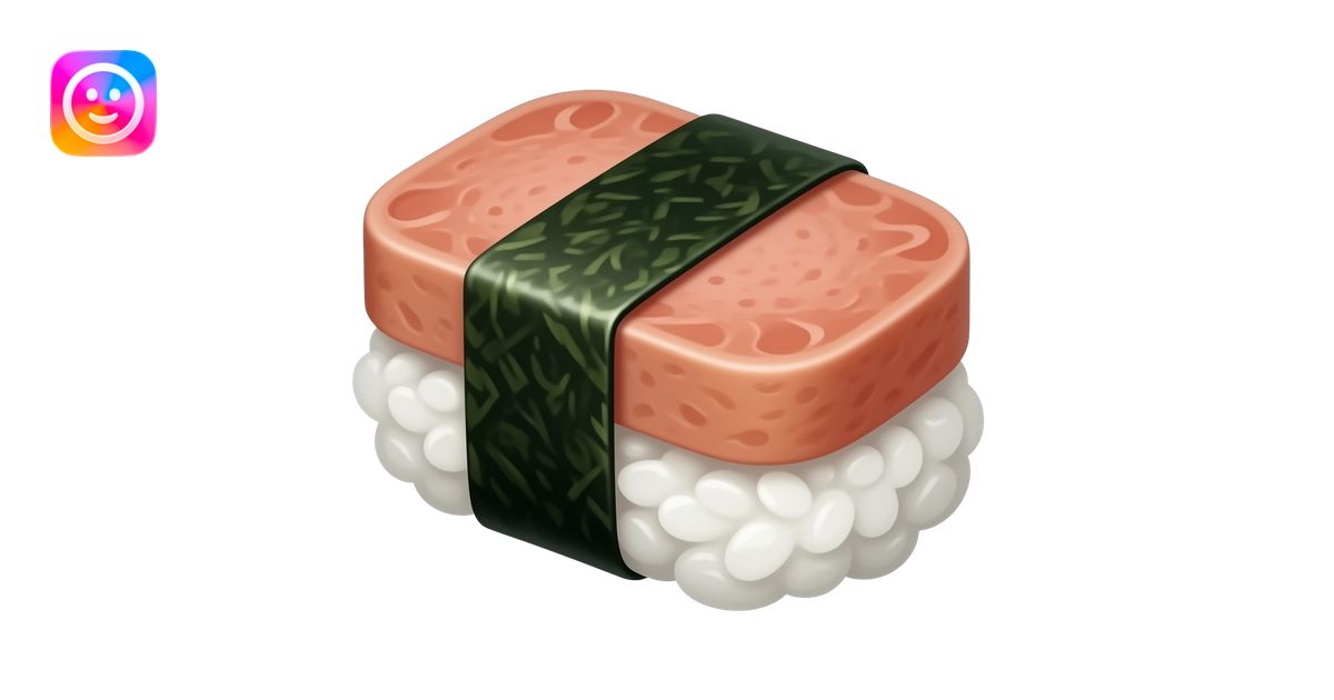 musubi with spam emoji | AI Emoji Generator