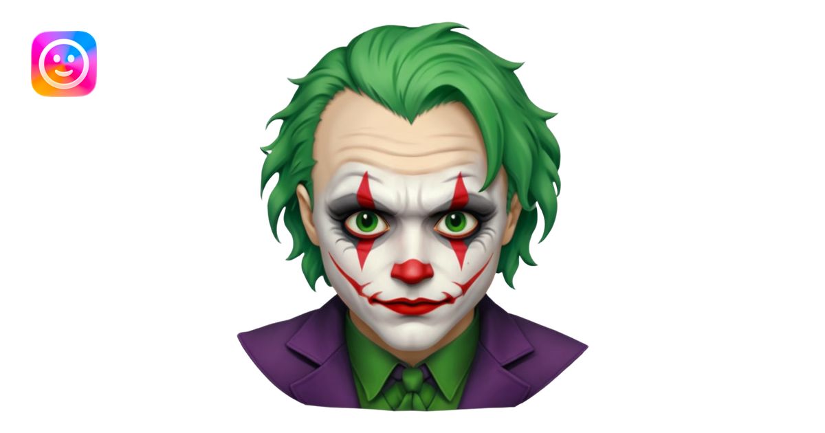 scary heath ledger joker emoji | AI Emoji Generator
