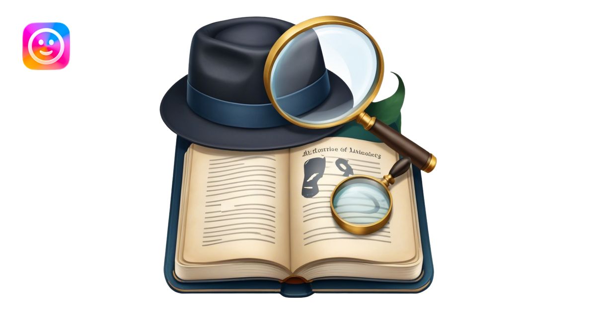 Icon for Detective Reading: an open book with text and a magnifying ...