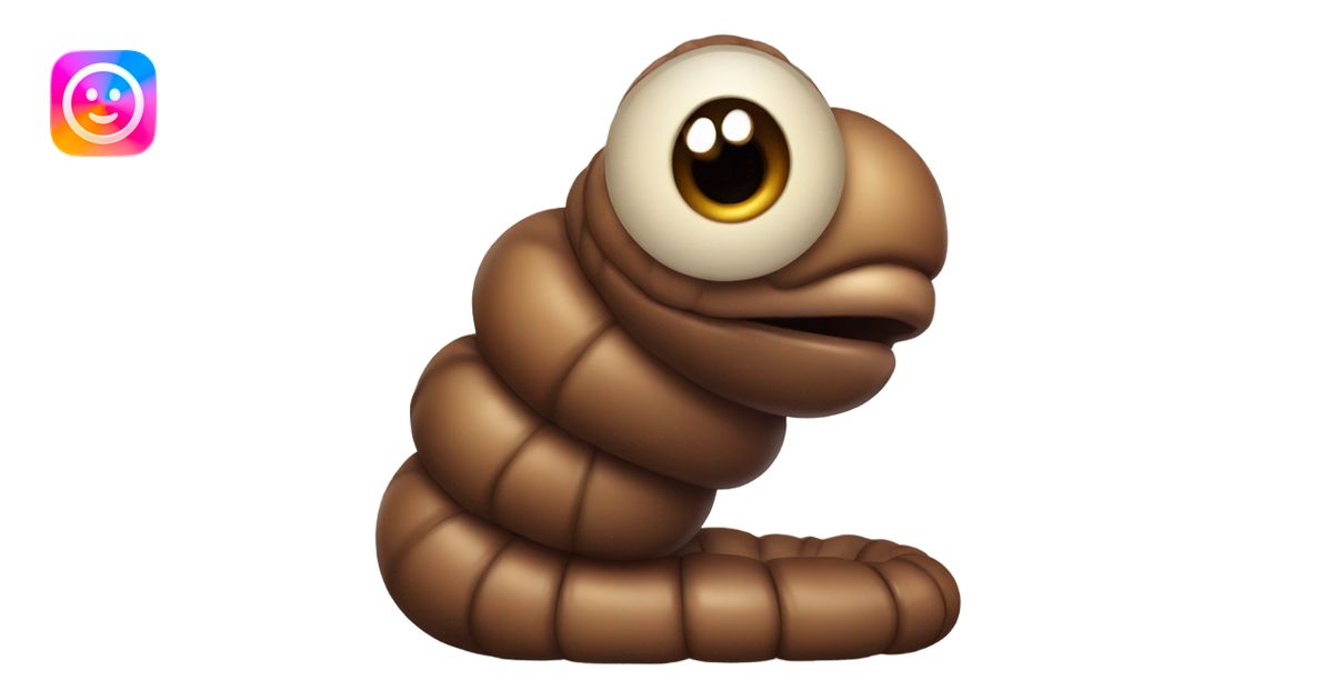 scared big brown worm emoji | AI Emoji Generator