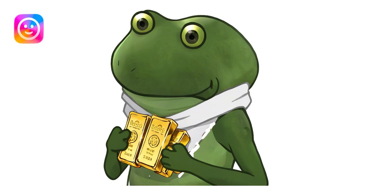Poor person with gold bars meme | AI Emoji Generator
