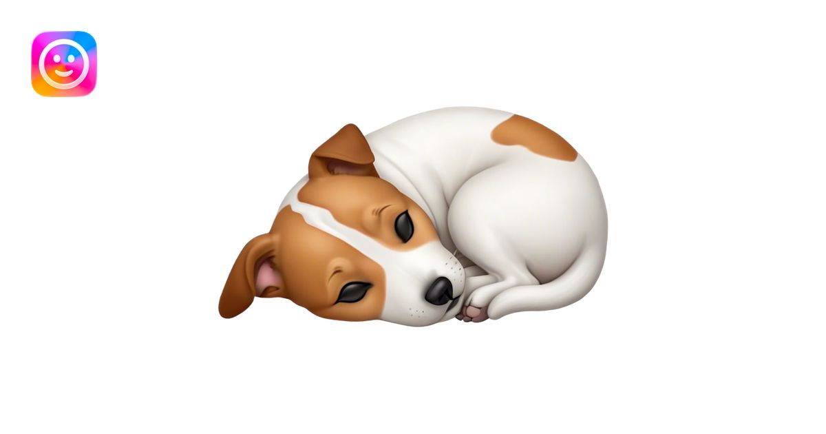 Meme-Worthy Cute Sleeping Jack Russell Terrier Portrait Emoji, Head and ...