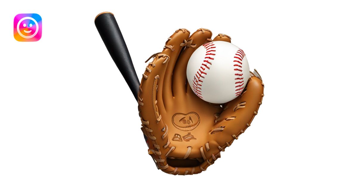 baseball glove and bat as finger emoji emoji | AI Emoji Generator