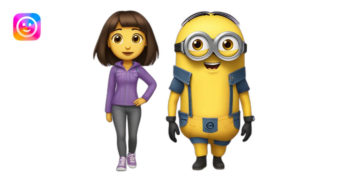 Combination of dora the explorer and minion full body emoji | AI Emoji ...