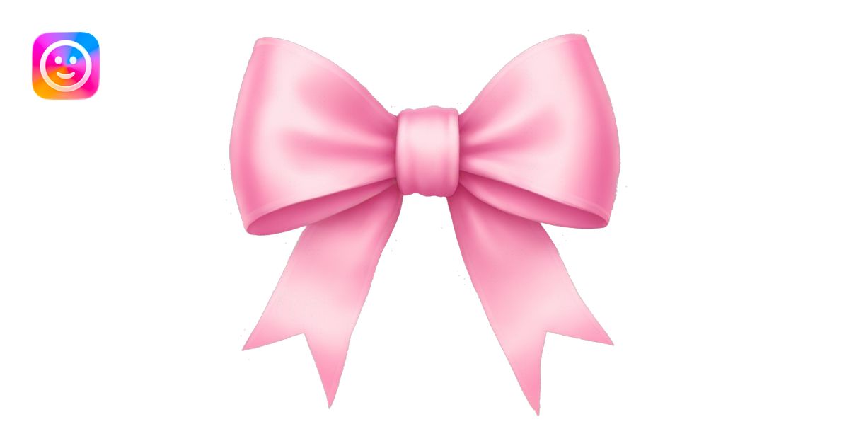 light pink ribbon bow emoji | AI Emoji Generator