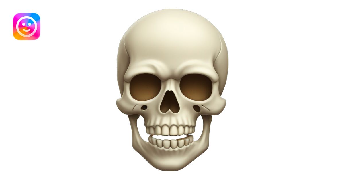 Skull emoji blowing head emoji | AI Emoji Generator