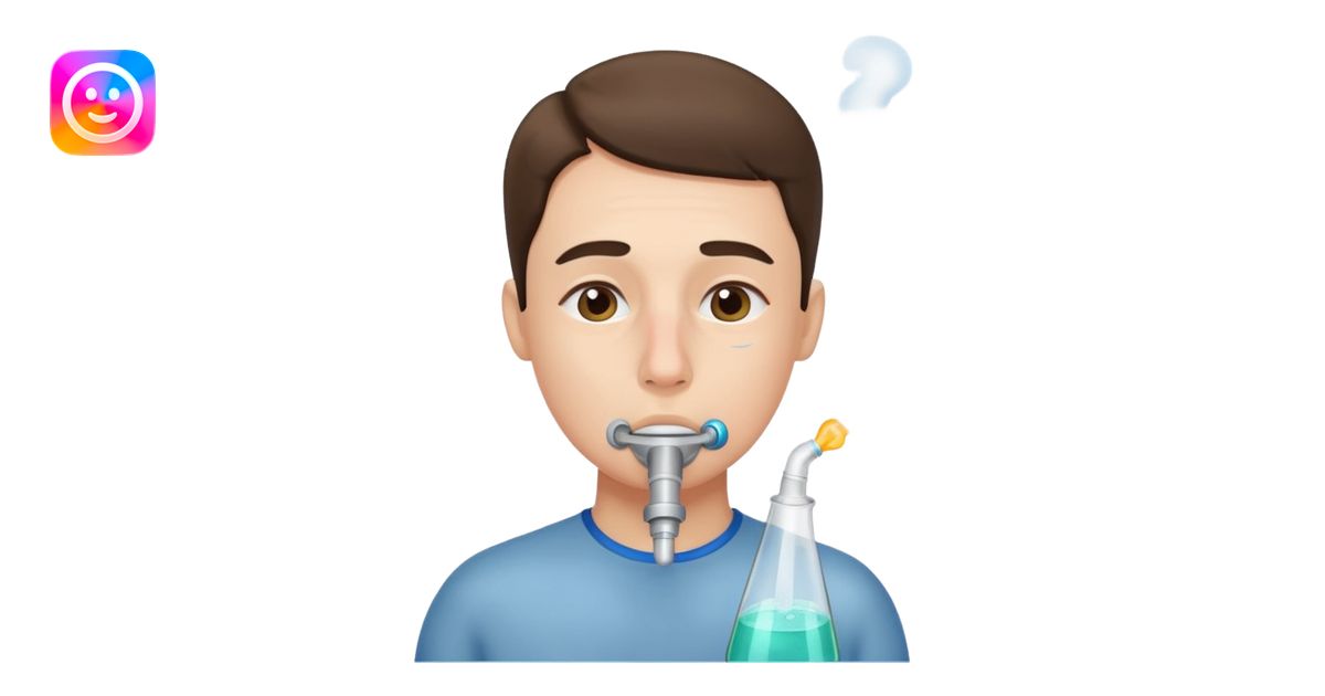 Side profile nose breathing oxigen emoji | AI Emoji Generator