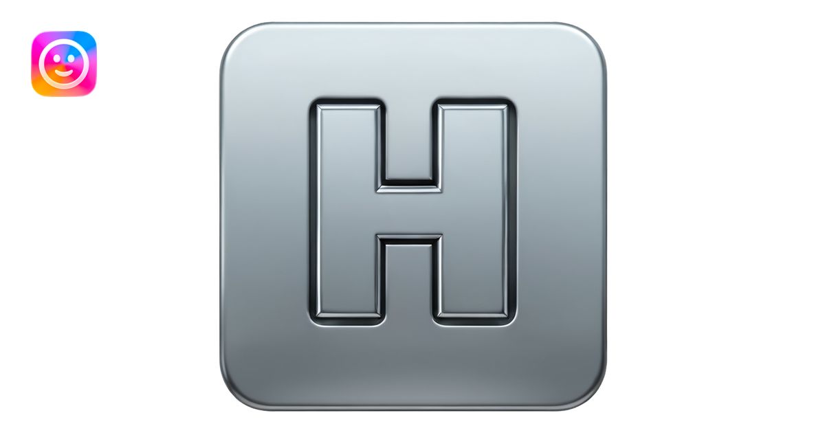 Add a H letter in center emoji | AI Emoji Generator
