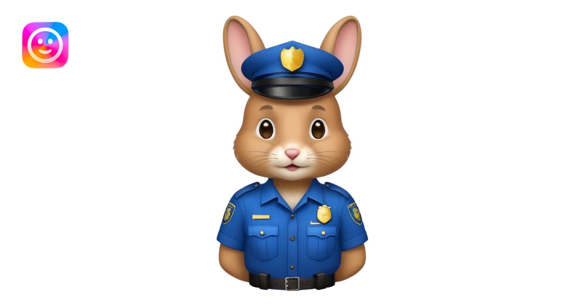 rabbit in police uniform emoji | AI Emoji Generator