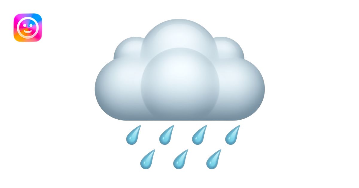 Rain Cloud emoji | AI Emoji Generator