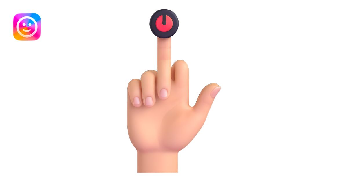Roblox clicker button with hand cursor emoji | AI Emoji Generator