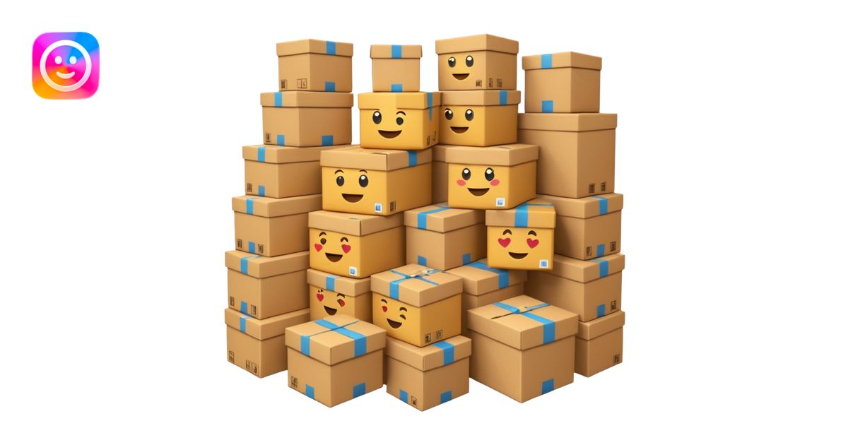 Generate a realistic emoji-style of a overfilled storage room where the ...