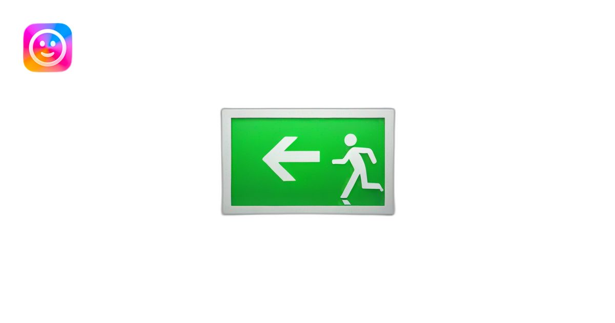 Exit sign emoji | AI Emoji Generator