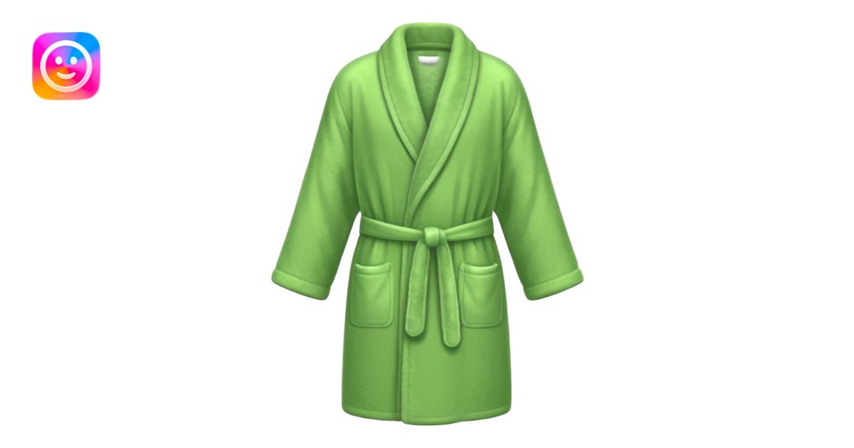 a green bath robe emoji | AI Emoji Generator
