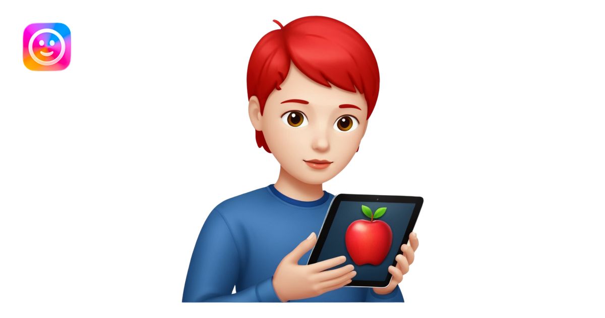 IPAD READ 🍏 emoji | AI Emoji Generator