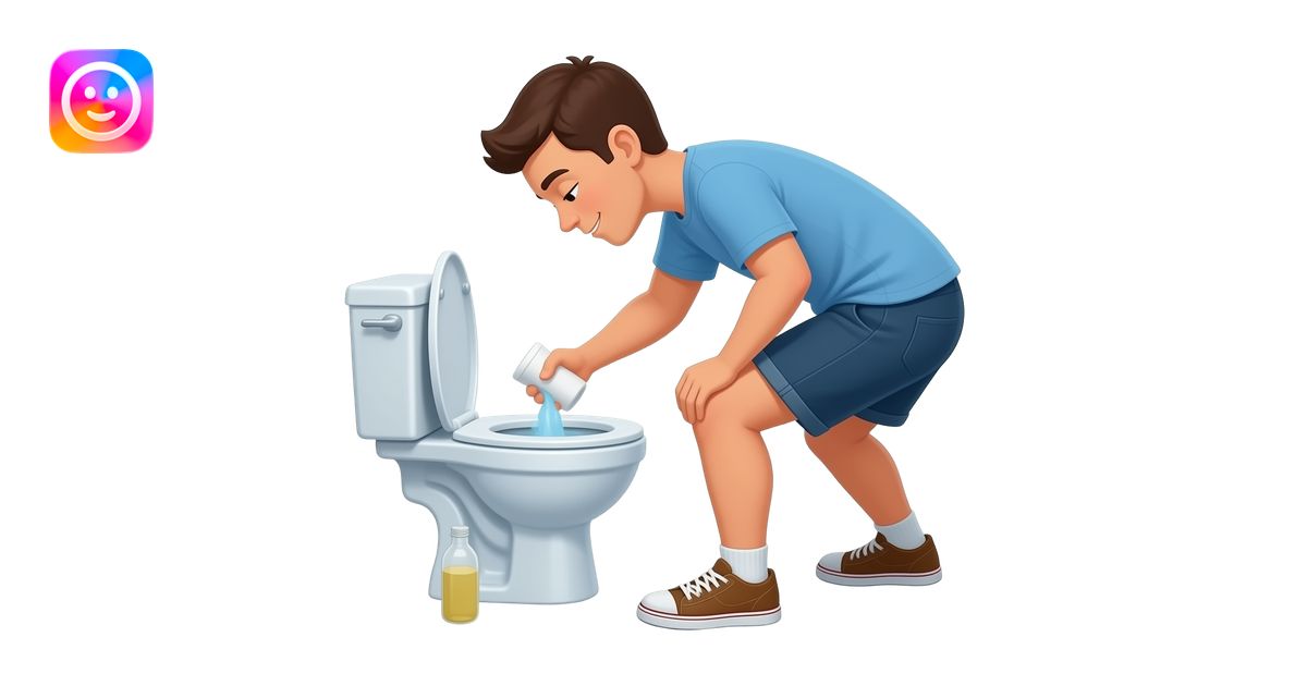 Flushing the toilet after 10 PM is prohibited. emoji | AI Emoji Generator