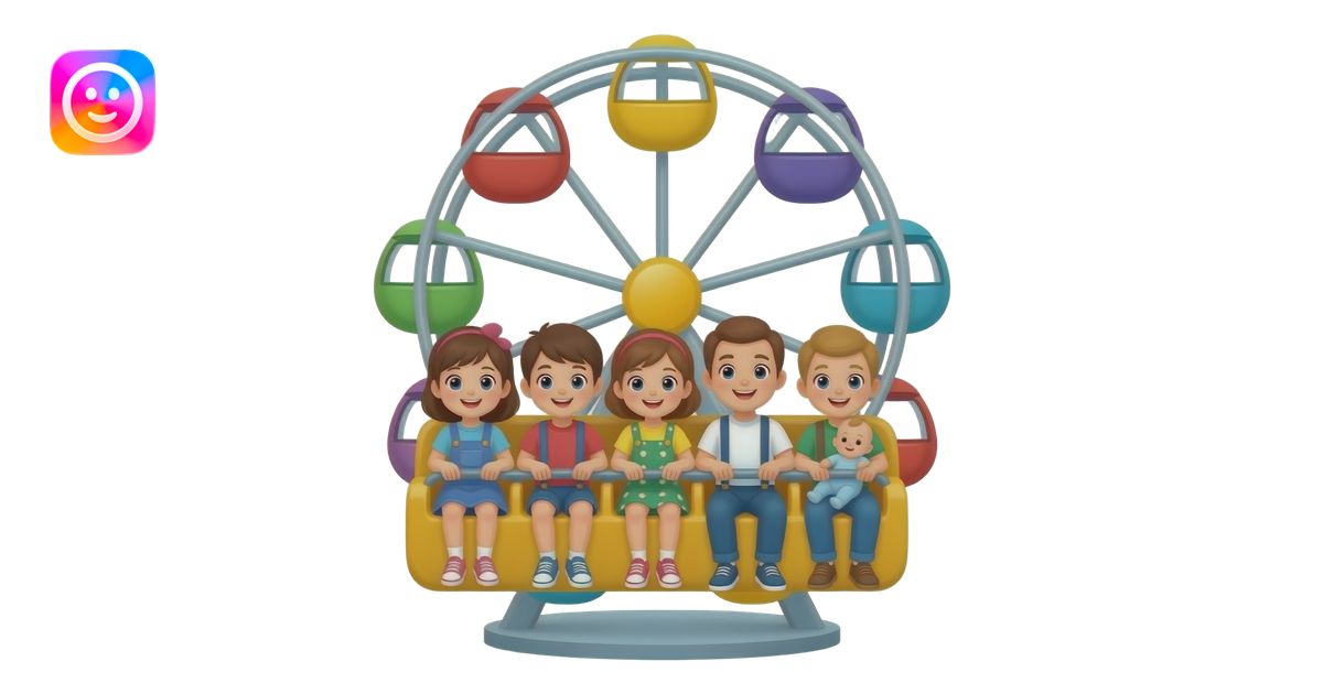Toca life amusement park 6 children and one adult one baby is in the ...