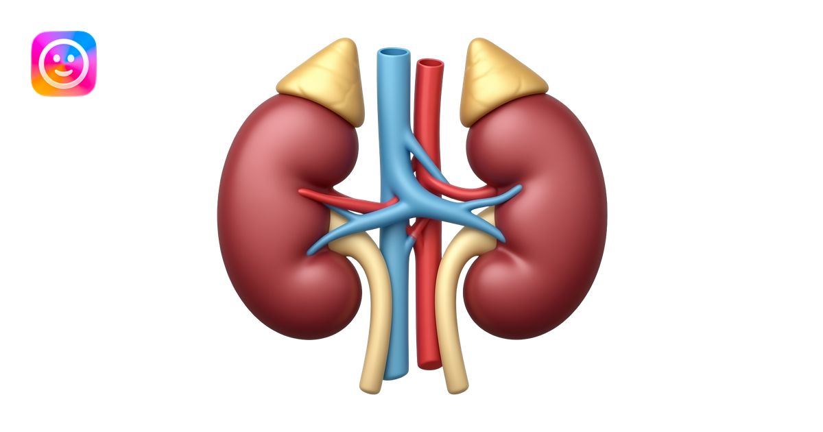 CREAME UN EMOJI DE UN RIÑÓN CON ENFERMEDAD RENAL emoji | AI Emoji Generator