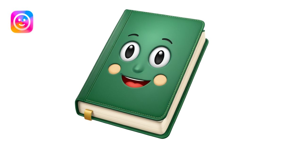 emoji green book without face emoji | AI Emoji Generator
