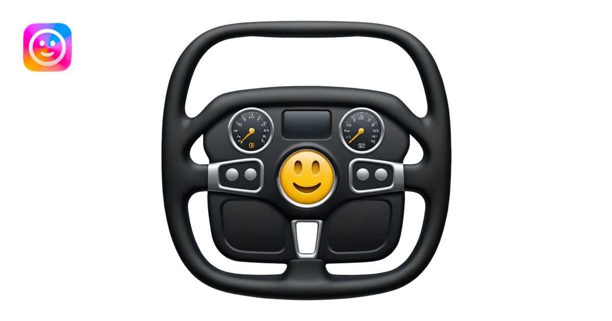 Volant de course rectangulaire emoji | AI Emoji Generator