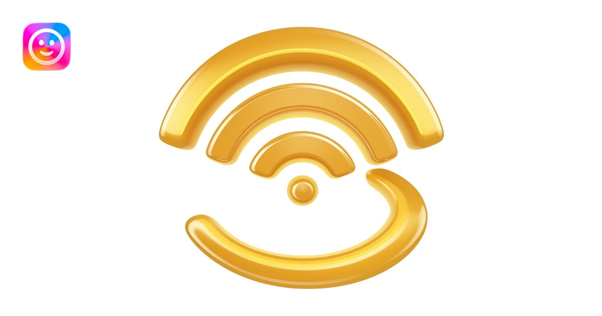 has el logo del internet en 3d en color amarillo con brillo y que salga ...