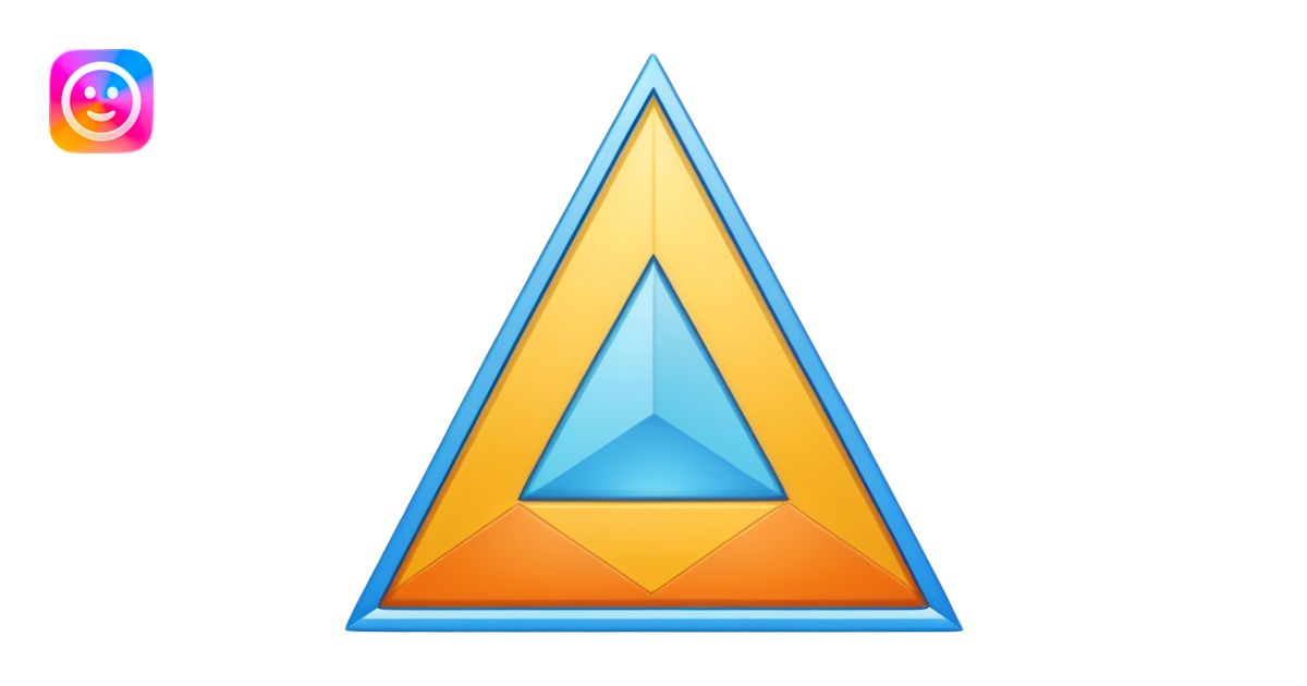 2D triangle with squares inside to demonstrate a bureaucratic system ...