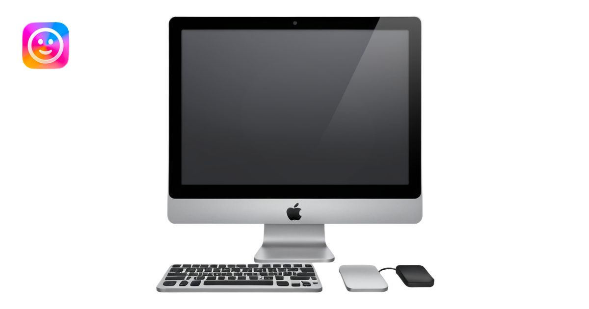 desktop computer showing programming code, simple, clear, no text emoji ...